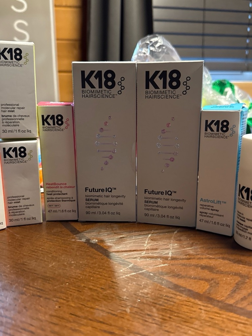 K18 BUNDLE Future IQ Biomimetic Hair Longevity Serum — White